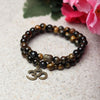 TCC™ Natural Mix Tiger Eye Om Buddha Bracelet